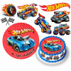 DIGITÁLNA TLAČ Jedlý obrázok na tortu HOT WHEELS AUTÁ POSTAVY + DARČEK TEXT 2