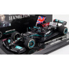 Minichamps Mercedes gp F1 W12 Mercedes M12 Eq Power+ Team Amg Petronas Motorsport Formula One N 44 Winner British Silverstone Gp With Flag 2021 Lewis Hamilton 1:43 Black Green