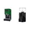 Gaggia New Classic EVO BC, green + Eureka Mignon Silenzio, BL black