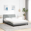 Rám postele bez matrace světle šedý 140 x 200 cm textil Šedá 3310461