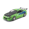 Jada Toys 253203007 Mitsubishi Eclipse 1995 Fast & Furious Brian tuningový model v mierke so spojlerom otváracími dverami kapotou a kufrom voľnobeh zelený 1:24