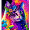 Norimpex Diamantové maľovanie Mačací portrét v neónových farbách 40x30cm