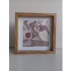 Rám pre jeden profil fotografií 20 x 20 cm (Prírodný dubový rámec 20x20 cm box)