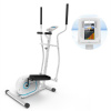 KLARFIT Myon Cross, eliptický trenažér, záťažové koleso 12 kg, SilentBelt System (FIT4-MYON CROSS-WHT)