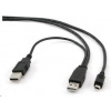 Gembird CCP-USB22-AM5P-3 USB 2.0 s dvojitým napájením, 0,9m