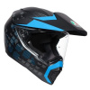 AGV AX9 MULTI PLK ANTARTICA MATT BLACK/CYAN Velkosť: MS