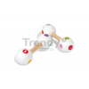 Janod rumbagule z dreva Confetti Maracas Barbell 07610 biele