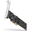 AXAGON PCES-SA4M2 PCIe radič 2x interný SATA 6G port + 2x SATA M.2 slot