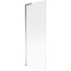 Mexen Next L, 1-krídlová vaňová zástena 70 x 150 cm, 6mm sklo s rebrovým vzorom, zlatý lesklý profil, 895-070-000-03-09-50