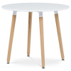Autronic, Jedálenský stôl, okrúhly, 90cm, MDF, biela, DT-306 WT