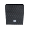 Kvetináč Prosperplast Rato Low antracit, 17 x 17 x 17 cm Prosperplast