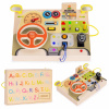 EcoToys Drevená LED manipulačná doska - 14 prvkov