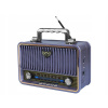 Prenosný rádiový retro md -1908, striebro - fialová (Prenosný rádiový retro md -1908, striebro - fialová)