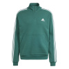 adidas 3 Stripe Zip Top Mens Green S