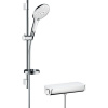HANSGROHE Raindance Select S nástenný sprchový termostat Ecostat Select, ručná sprcha 3jet priemer 150 mm, sprchová tyč 65 cm, jazdec, miska na mydlo a sprchová hadica 160 cm, biela/chróm, 27036400