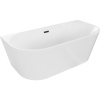 Mexen Oval voľne stojaca pri stene vaňa 170 x 80 cm, biela, čierny preliv - 52671708000-70