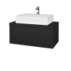 Dreja Umývadlová skriňa STORM SZZ 80 (umývadlo Kube) - L03 Antracit vysoký lesk / L03 Antracit vysoký lesk