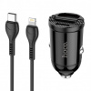 nz2 autonabíjací dual usb set s typ-c to lightning káblom 30w
