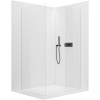 CERANO Sprchová zástena Walk-in Onyx TL/P čierna mat, transparent sklo 100x100