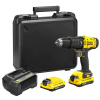Stanley SFMCD711C2K-QW FATMAX V20 Aku vrtačka s příklepem, 2 x 1.5 Ah 18 V