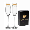 Rona Celebration Royal Gold poháre na šampanské s kryštálmi Swarovski 210 ml / 2 ks