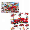 STAVEBNICA HASIČSKÝ ZBOR 756 dielikov ZÁCHRANNÉ VOZIDLÁ obrovský darček