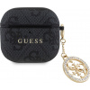 Guess 4G Script PC/PU Charm Pouzdro pro AirPods 4 Black