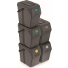 Prosperplast SORTIBOX II Sada 5 odpadkových košov 5 x 25 l, šedý kameň ISWB25S5