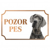 Nemecká doga - Kovová tabuľka POZOR PES