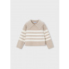 Pruhovaný pulóver s golierom Mayoral - 1504301046-v ext. sklade