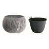 Prosperplast Kvetinac Sandy Bowl 240 238x161 mm sivá vložka