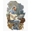 ZUTY Maľovanie podľa čísel GITARISTA Rámovanie bez rámu a bez vypnutia plátna Rozmer 80x100 cm