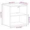 vidaXL Plávajúca polica 2 ks Umelecký dub 40x28,5x40 cm Kompozitné drevo - Hnedá - 268018-284680