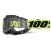 100% ACCURI 2 Goggle Neon Yellow - Clear Lens