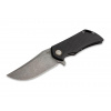 Vega Böker Plus 01BO192 Golem vreckový nôž 8,9 cm, Stonewash, čierna, G10, spona, nylonové puzdro