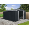 Riwall PRO RMSA 12x10 Anthracite - záhradný domček kovový 3 x 3,7 m SD-X1210-H170C-A