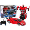 mamido Elektrické autíčko Robot Transformer 2v1 s ovládačom R/C na diaľkové ovládanie v červenej farbe