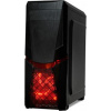 iBox ORCUS X14, Midi Tower, PC, Čierna, ATX, ITX, Červená, Spodok
