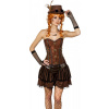 Dámsky korzet - Steampunk, hnedý M