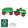 small foot Drevený traktor s vlečkou zelený small foot Drevený traktor s vlečkou zelený