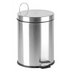 Odpadkový kôš, s pedálom, nerezová oceľ, odnímateľná plastová nádoba, 5 l