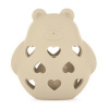 PETITE&MARS Hračka silikónová s hrkálkou Bear Basil Desert Sand 0m+