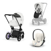 Cybex Platinum CYBEX ePriam 5.0 Travel Set + Cloud T Plus - Style Collection off white 2026 matt black