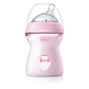 Chicco Naturalfeeling Plastová fľaša 250ml, silikónový cumel, stredný prietok 2+, ružová