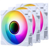 PHANTEKS M25 Gen2 PWM D-RGB Fan, 3x-Pack - Reverse Blade, 120mm, white PH-F120M25R_G2_DWT01_3P