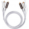 cinch audio kabel [2x cinch zástrčka - 2x cinch zástrčka] 0.50 m transparentní pozlacené kontakty Oehlbach Silver Express Plus