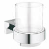 Kupelňový set doplnkov - Grohe Essentials Cube - sklo s rukoväťou, chróm (Kupelňový set doplnkov - Grohe Essentials Cube - sklo s rukoväťou, chróm)