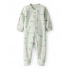 CARTERS CARTER'S Overal na zips fleece Sleep & Play green Owl dievča NB/veľ.56