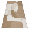 Dywany Łuszczów FLAT 48982265 Sisalový koberec Geometrický - prírodná béžová farba slamy, šnúrka 80x150 cm
