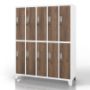 BARTEK skriňa ECO: BIELA RAL9003 + DREVENÝ DEKOR H1720*W1360*D450